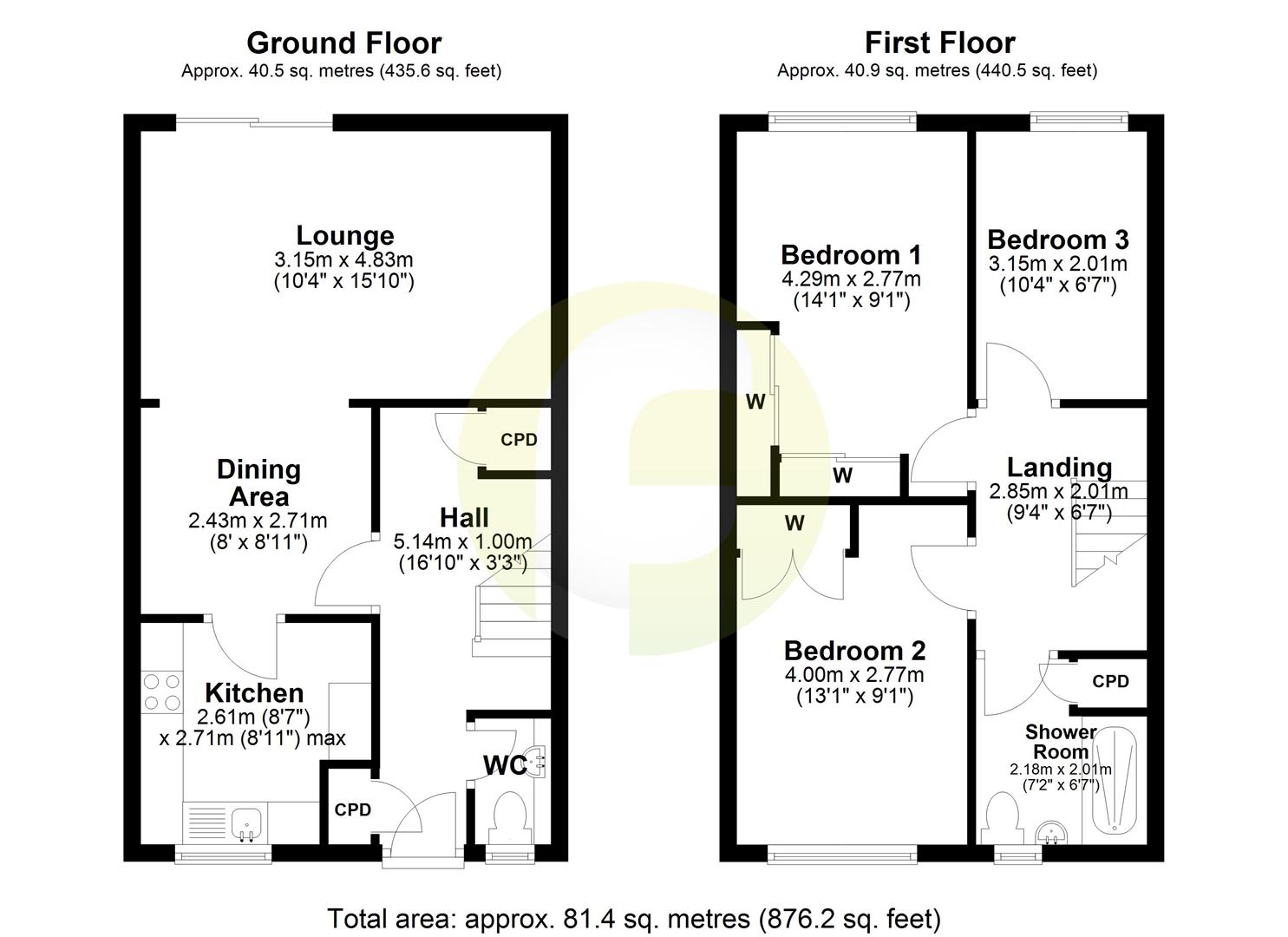 Floorplan.Belper Close, Wallsend